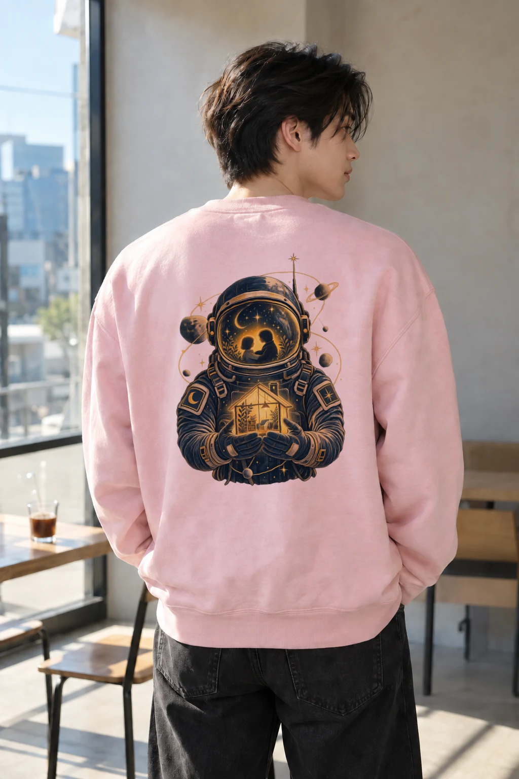 "Orbiting Home" Heavy Blend Unisex Crewneck Sweatshirt | Gildan 18000