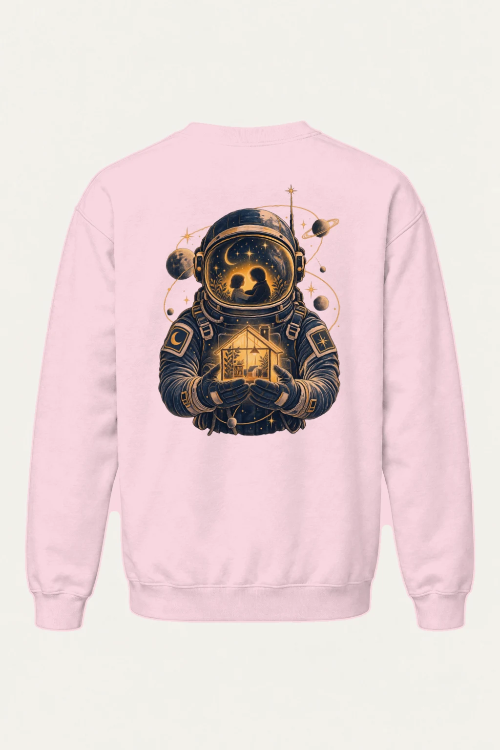 "Orbiting Home" Heavy Blend Unisex Crewneck Sweatshirt | Gildan 18000