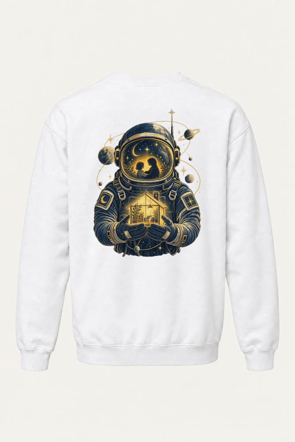 "Orbiting Home" Heavy Blend Unisex Crewneck Sweatshirt | Gildan 18000