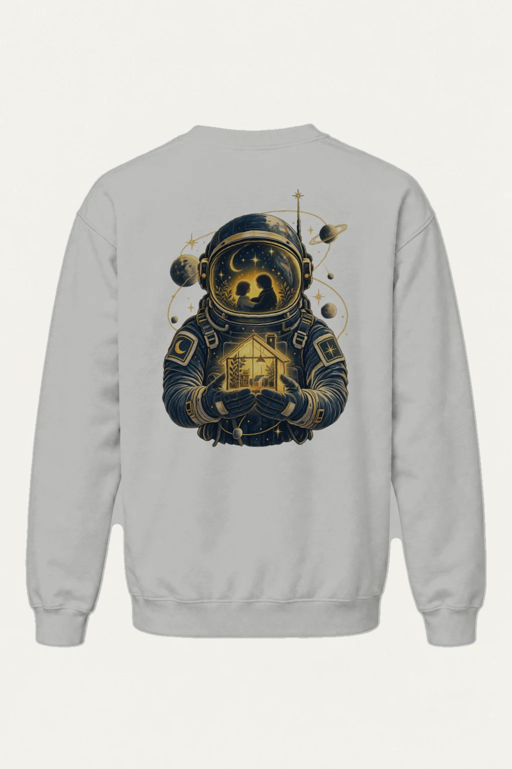 "Orbiting Home" Heavy Blend Unisex Crewneck Sweatshirt | Gildan 18000