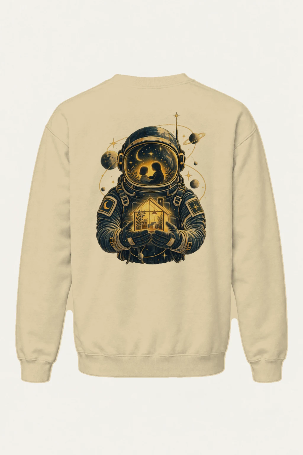 "Orbiting Home" Heavy Blend Unisex Crewneck Sweatshirt | Gildan 18000