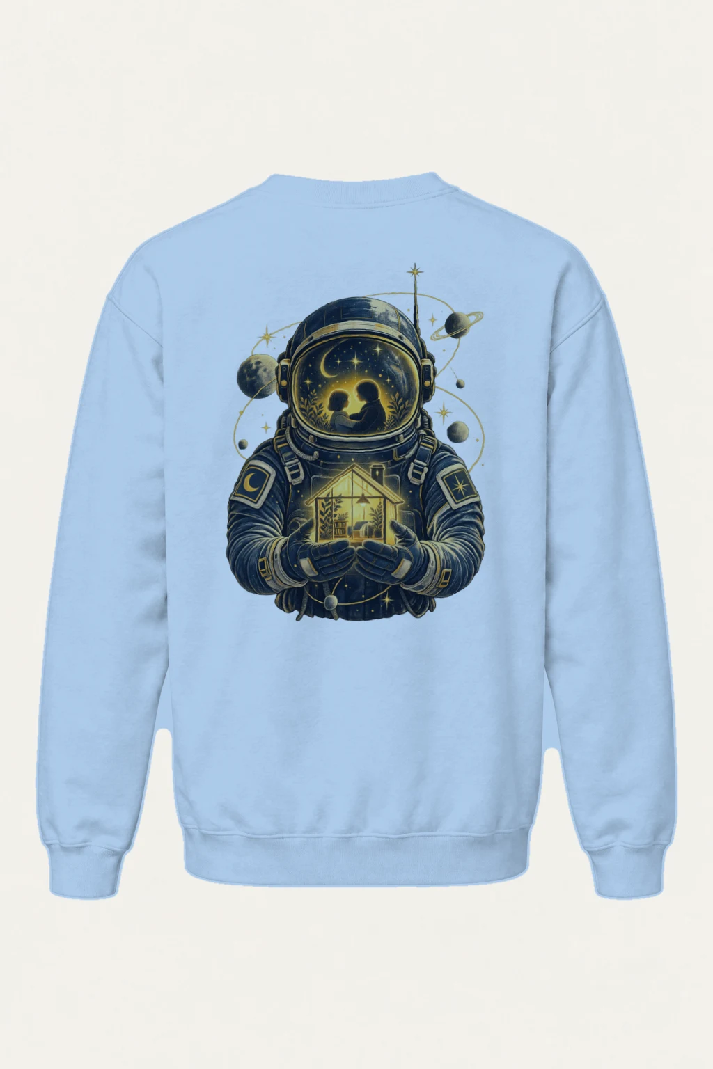 "Orbiting Home" Heavy Blend Unisex Crewneck Sweatshirt | Gildan 18000