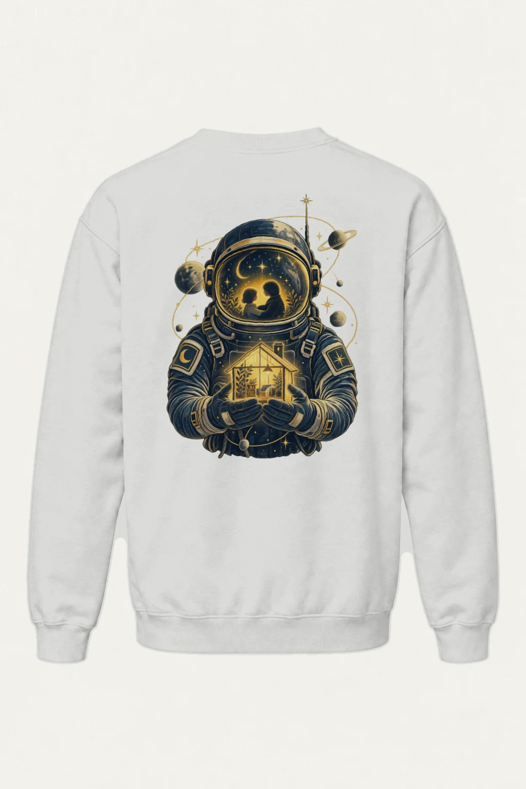 "Orbiting Home" Heavy Blend Unisex Crewneck Sweatshirt | Gildan 18000