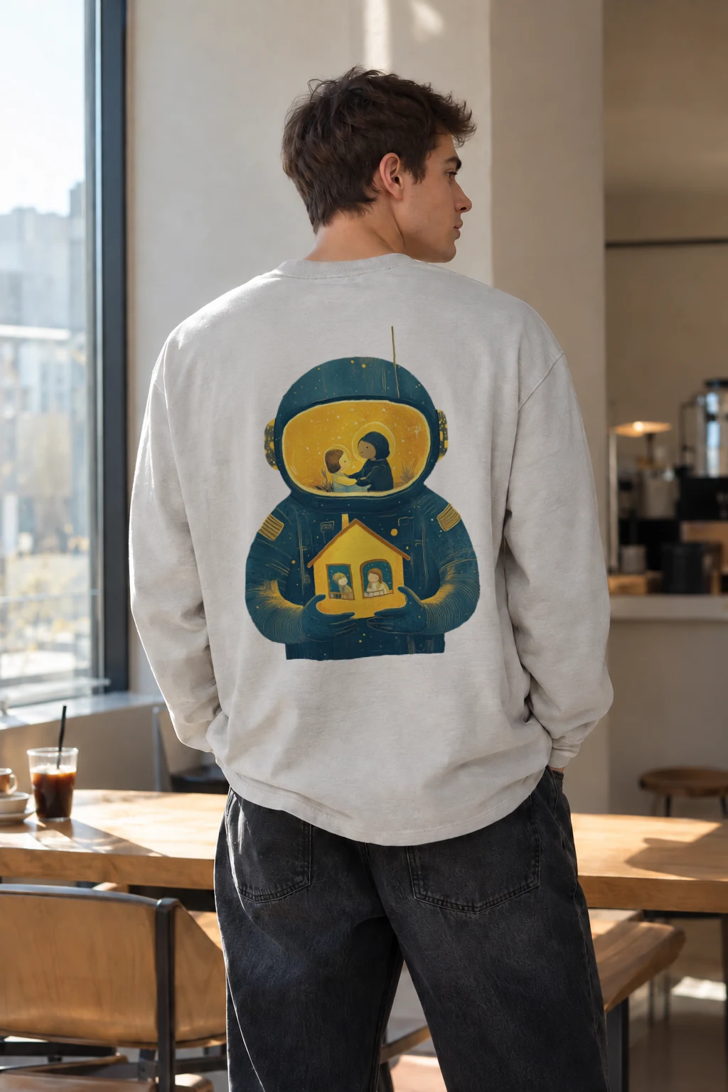 "Orbiting Home" Unisex Longsleeve T-shirt | Gildan 2400