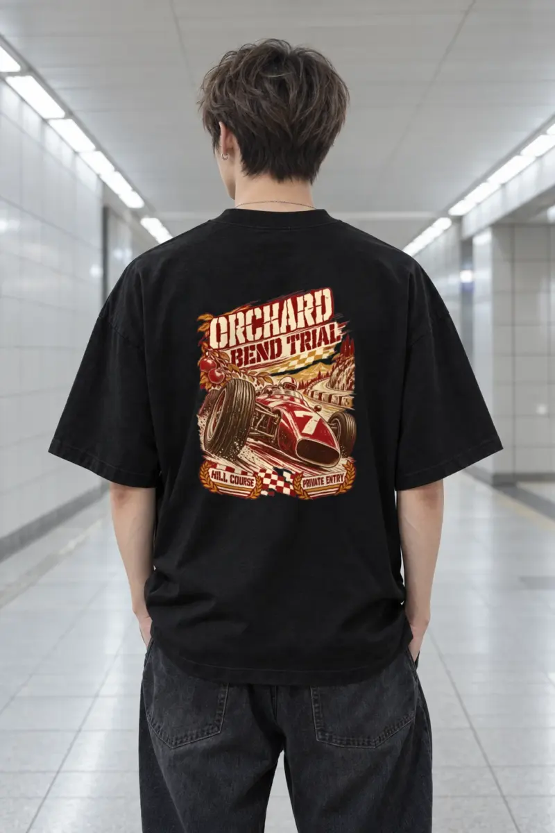 "Orchard Bend Trial" Men's Oversized Heavyweight Crewneck T-Shirt