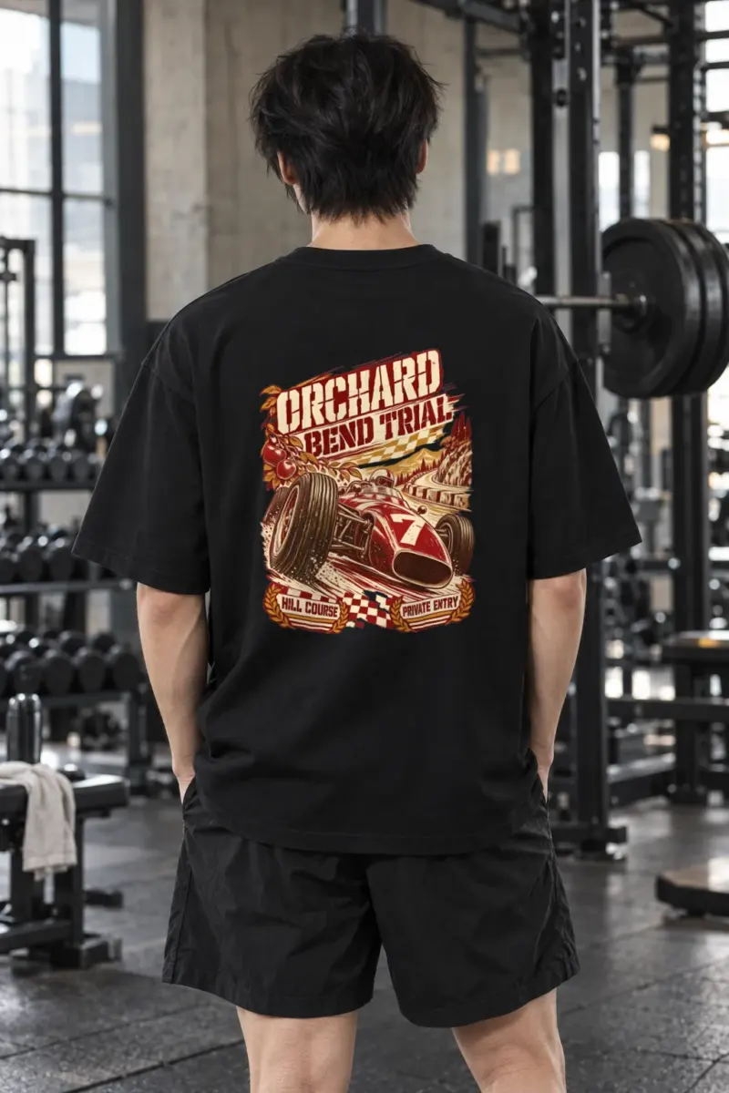 “Orchard Bend Trial” Men’s Oversized Heavyweight Crewneck T-Shirt