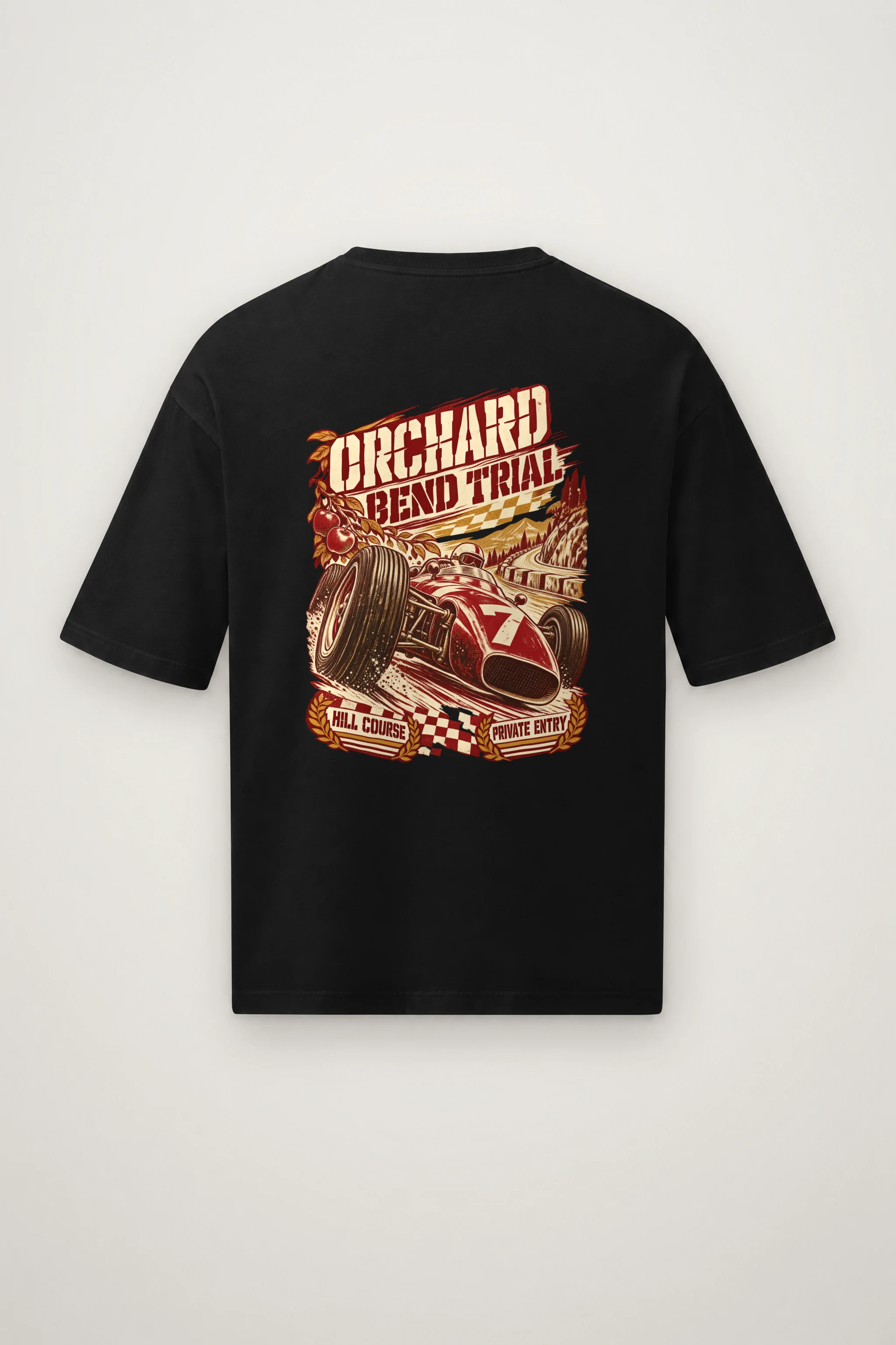 "Orchard Bend Trial" Men's Oversized Heavyweight Crewneck T-Shirt