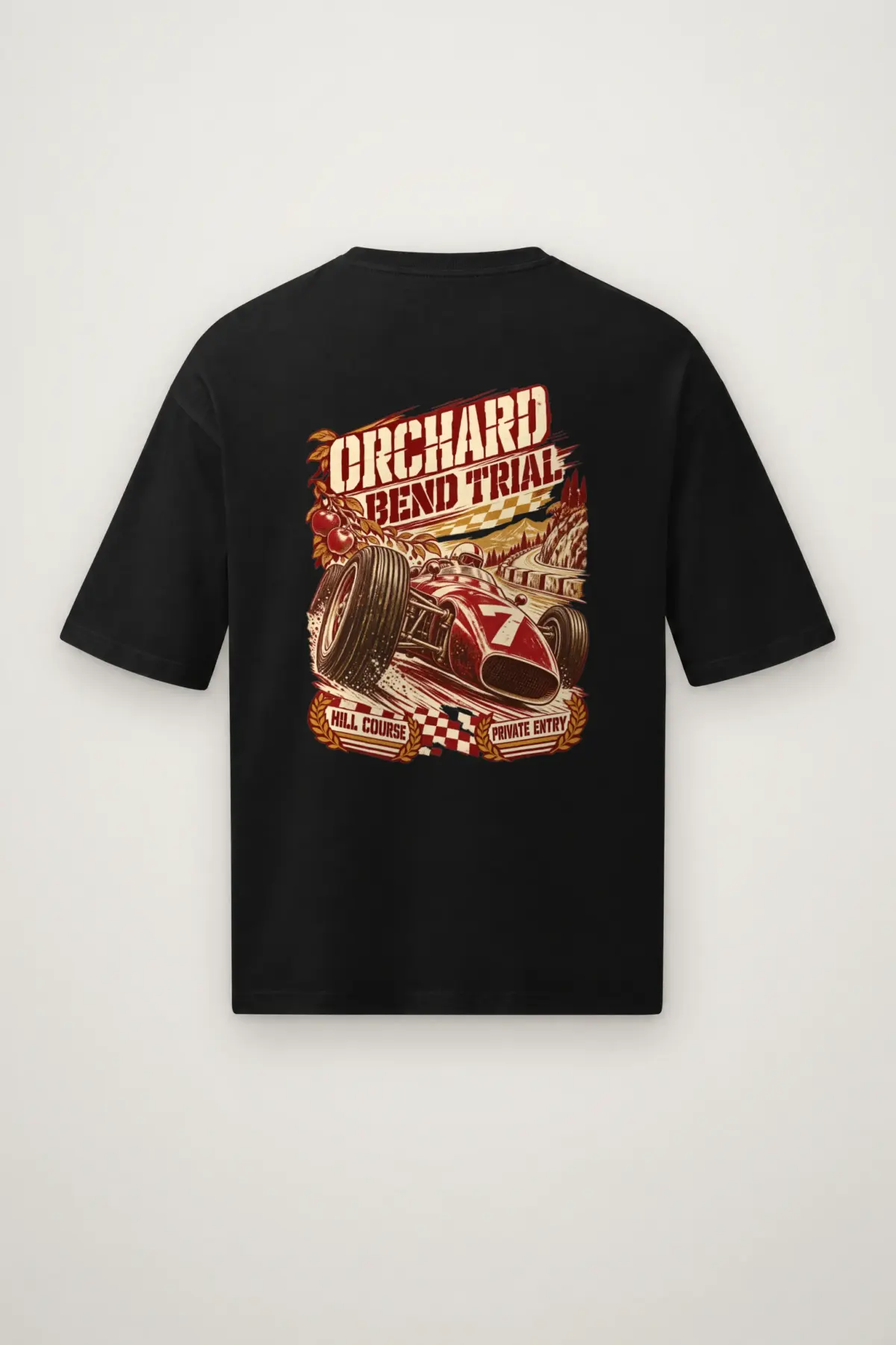 "Orchard Bend Trial" Men's Oversized Heavyweight Crewneck T-Shirt