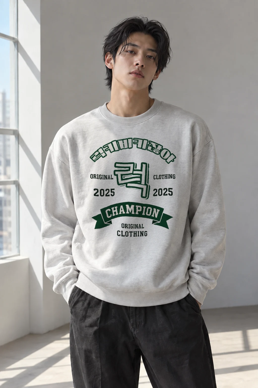 "Original Champion Emblem" Heavy Blend Unisex Crewneck Sweatshirt | Gildan 18000