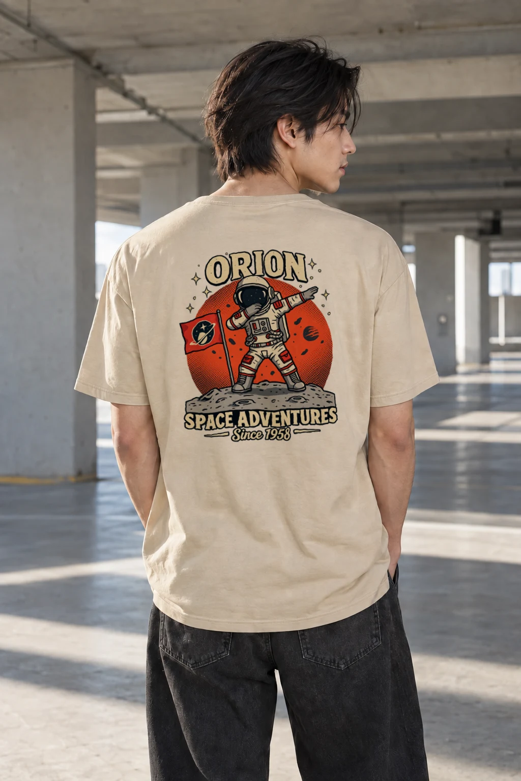 "Orion Space Adventures" Heavyweight Unisex Crewneck T-shirt | Gildan 5000