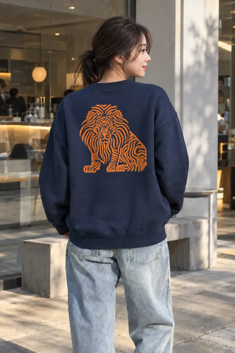 "Ornamental Roaring Lion" Heavy Blend Unisex Crewneck Sweatshirt | Gildan 18000