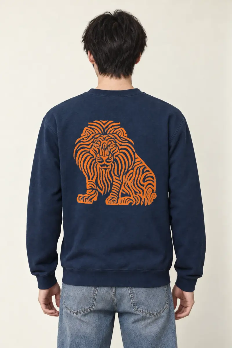"Ornamental Roaring Lion" Heavy Blend Unisex Crewneck Sweatshirt