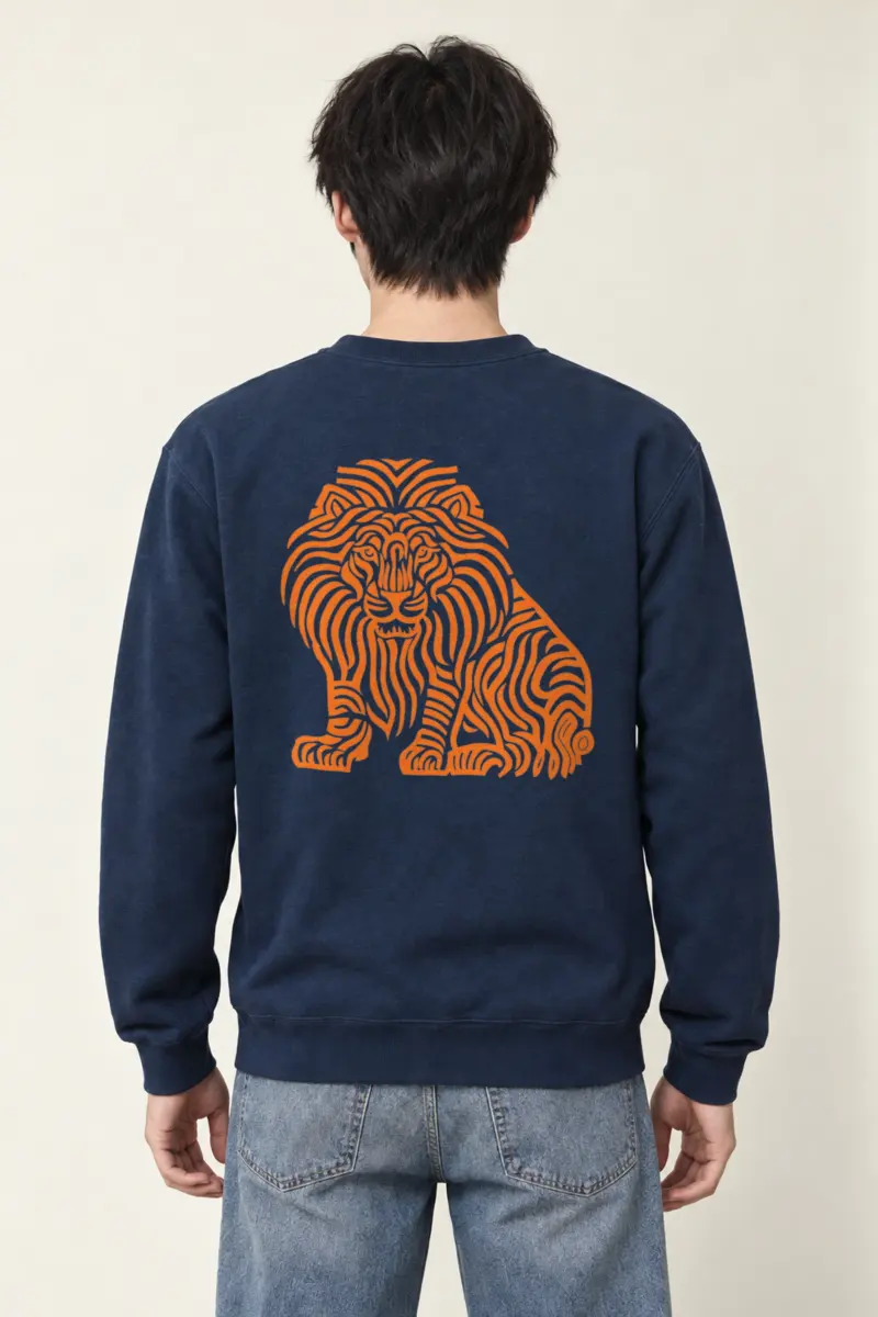 "Ornamental Roaring Lion" Heavy Blend Unisex Crewneck Sweatshirt