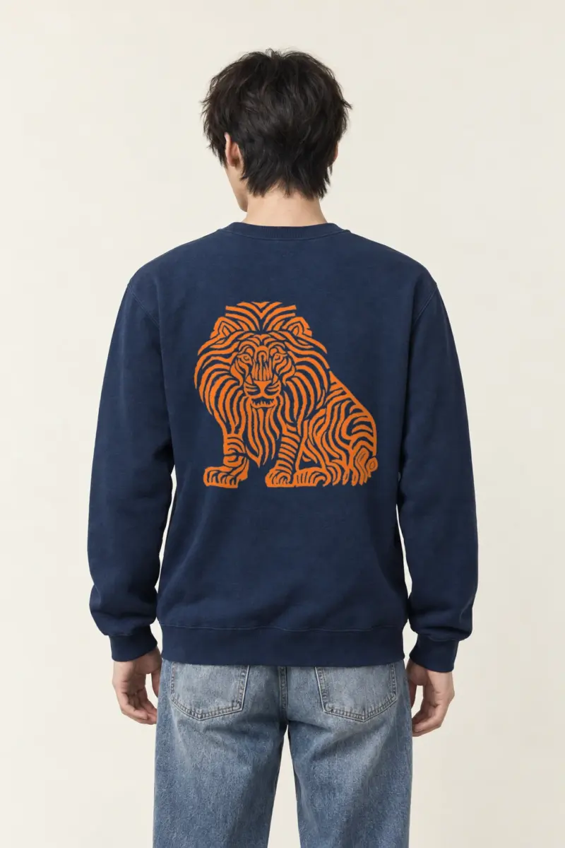 "Ornamental Roaring Lion" Heavy Blend Unisex Crewneck Sweatshirt