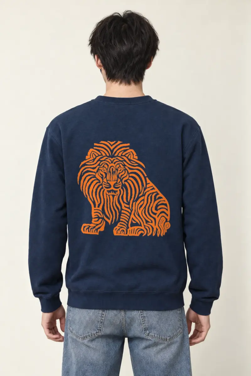 "Ornamental Roaring Lion" Heavy Blend Unisex Crewneck Sweatshirt