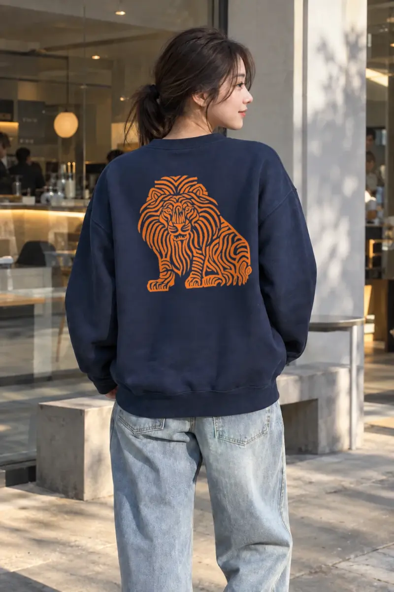 "Ornamental Roaring Lion" Heavy Blend Unisex Crewneck Sweatshirt | Gildan 18000
