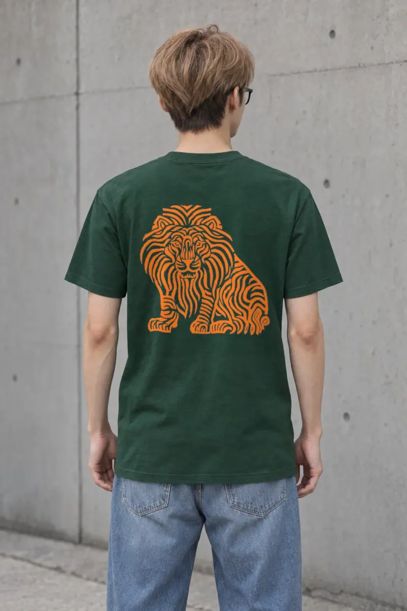 "Ornamental Roaring Lion" Heavyweight Unisex Crewneck T-shirt