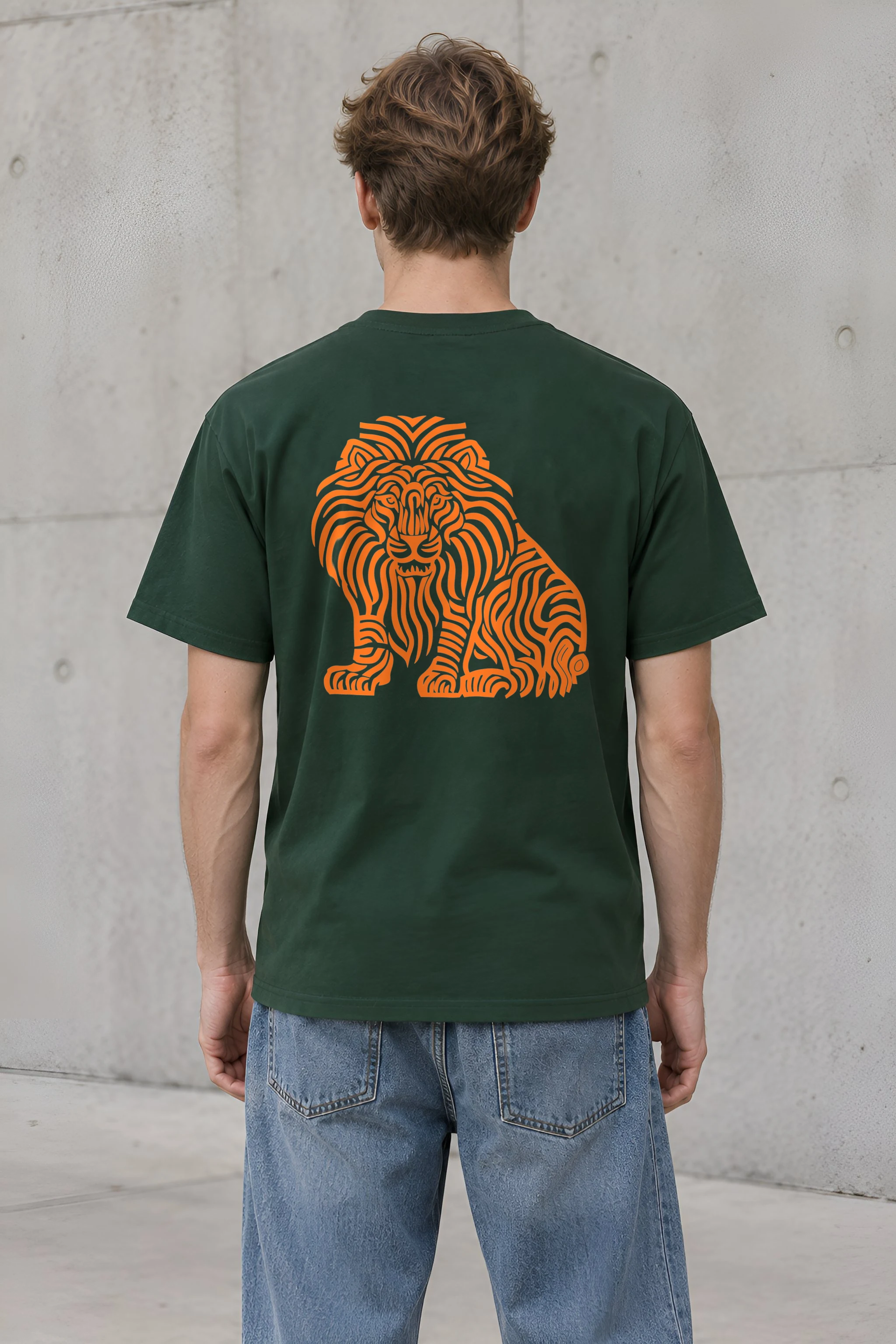 "Ornamental Roaring Lion" Heavyweight Unisex Crewneck T-shirt
