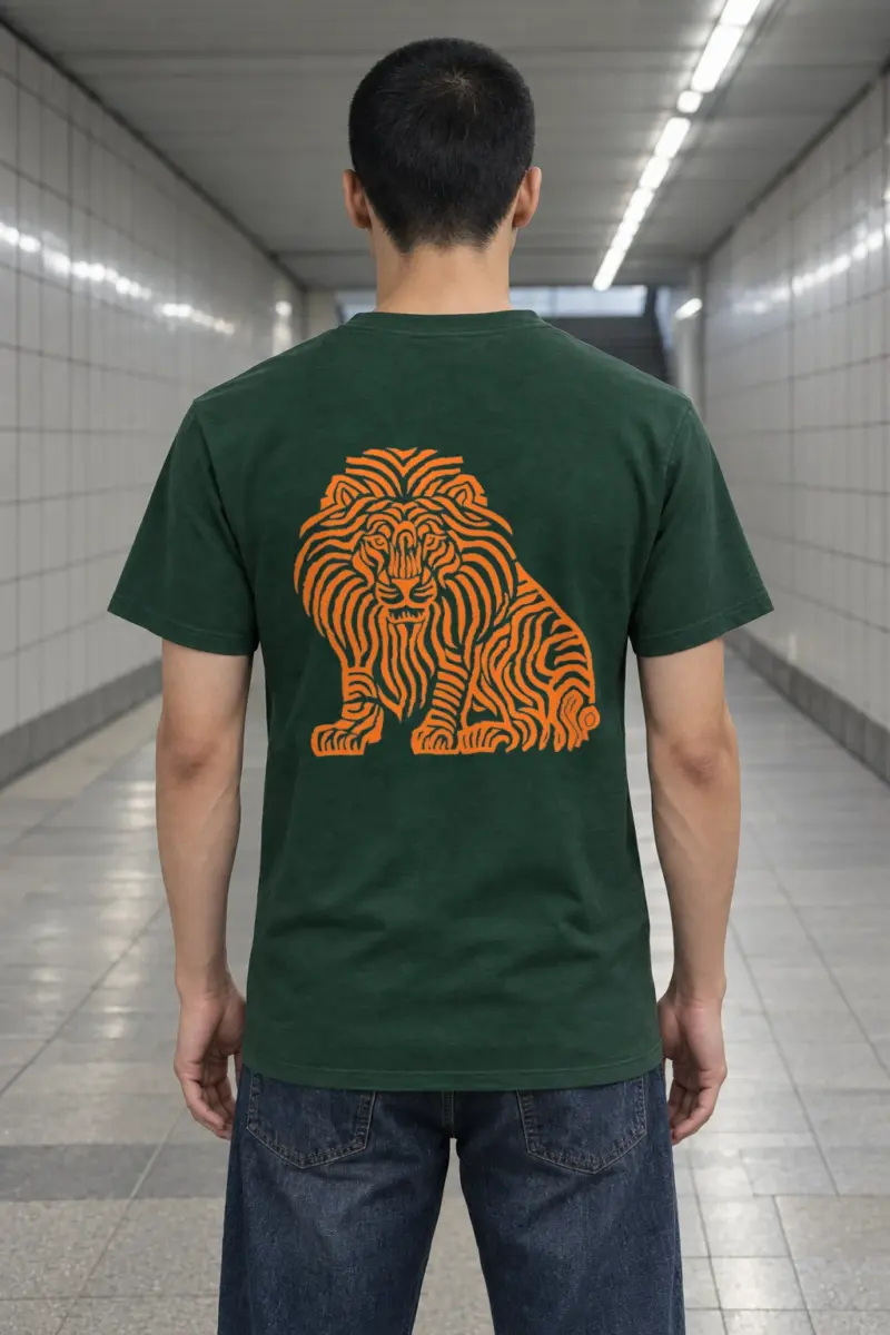 "Ornamental Roaring Lion" Heavyweight Unisex Crewneck T-shirt