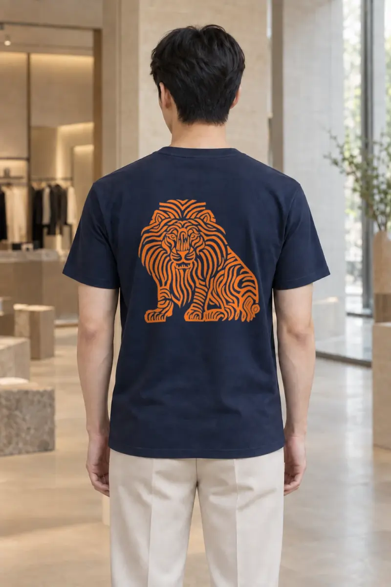 "Ornamental Roaring Lion" Heavyweight Unisex Crewneck T-shirt | Gildan 5000