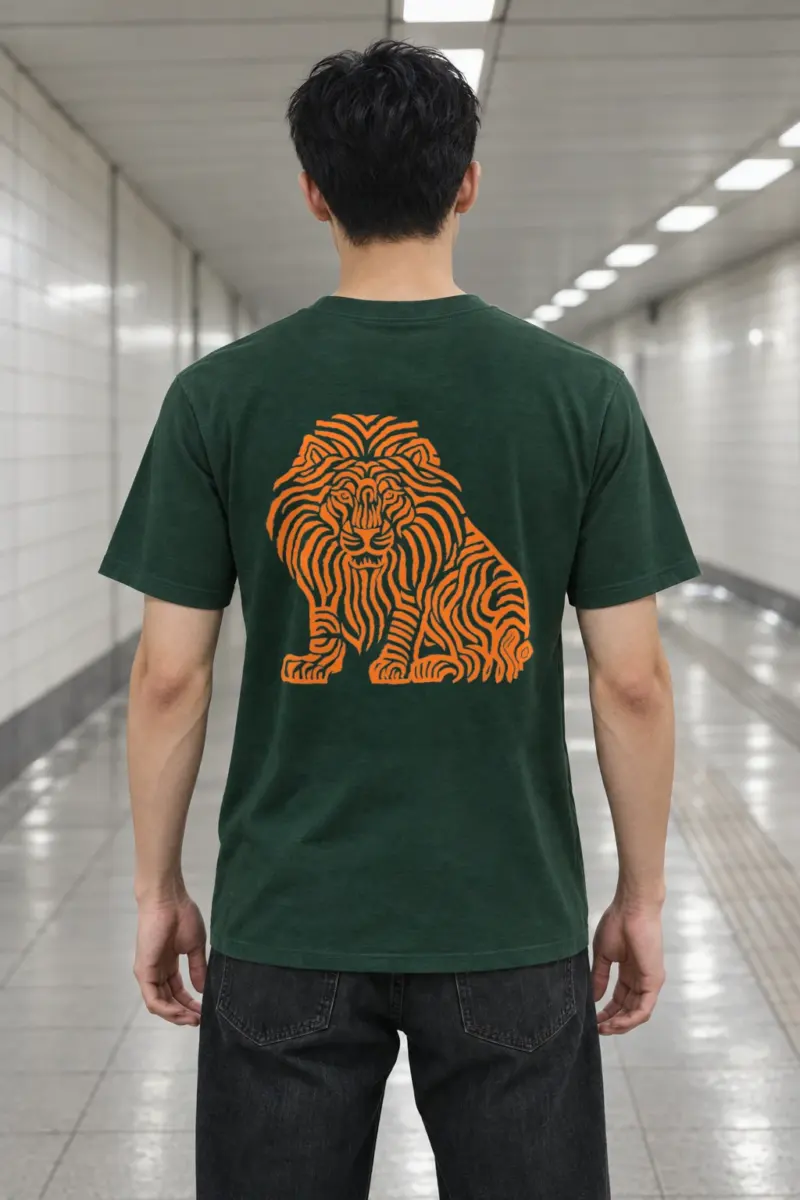 "Ornamental Roaring Lion" Heavyweight Unisex Crewneck T-shirt