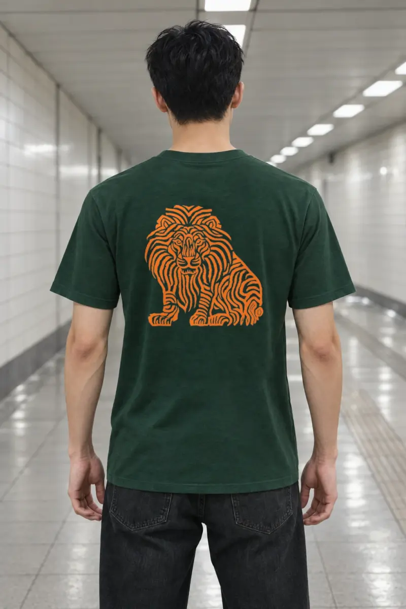 "Ornamental Roaring Lion" Heavyweight Unisex Crewneck T-shirt