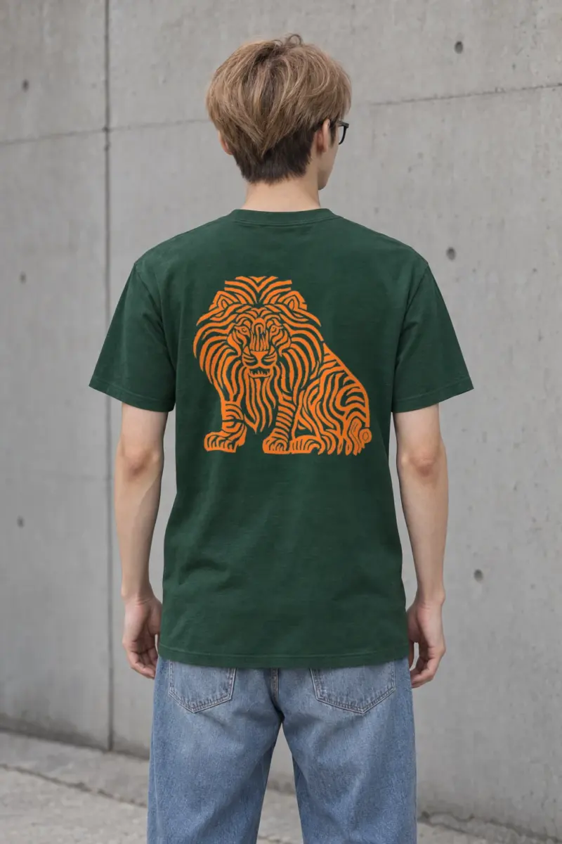"Ornamental Roaring Lion" Heavyweight Unisex Crewneck T-shirt