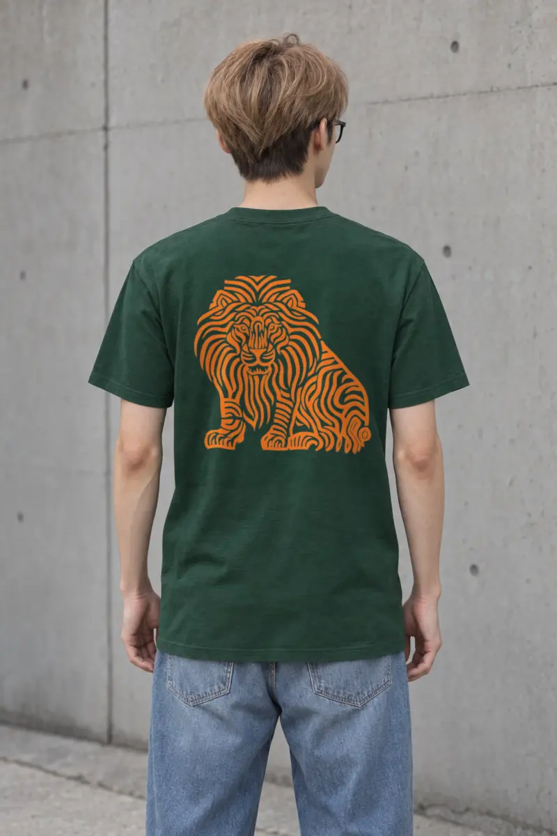 "Ornamental Roaring Lion" Heavyweight Unisex Crewneck T-shirt