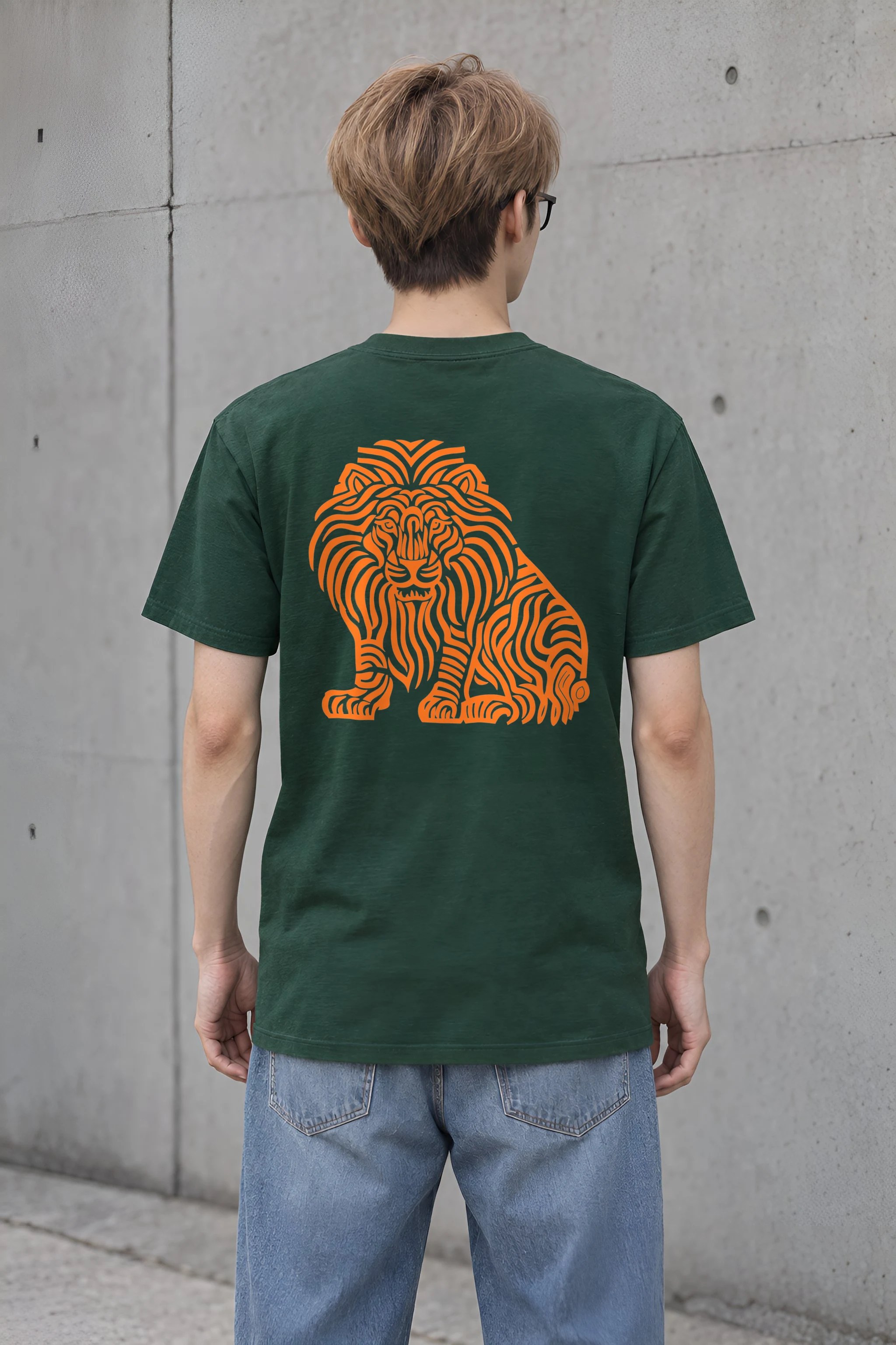 "Ornamental Roaring Lion" Heavyweight Unisex Crewneck T-shirt