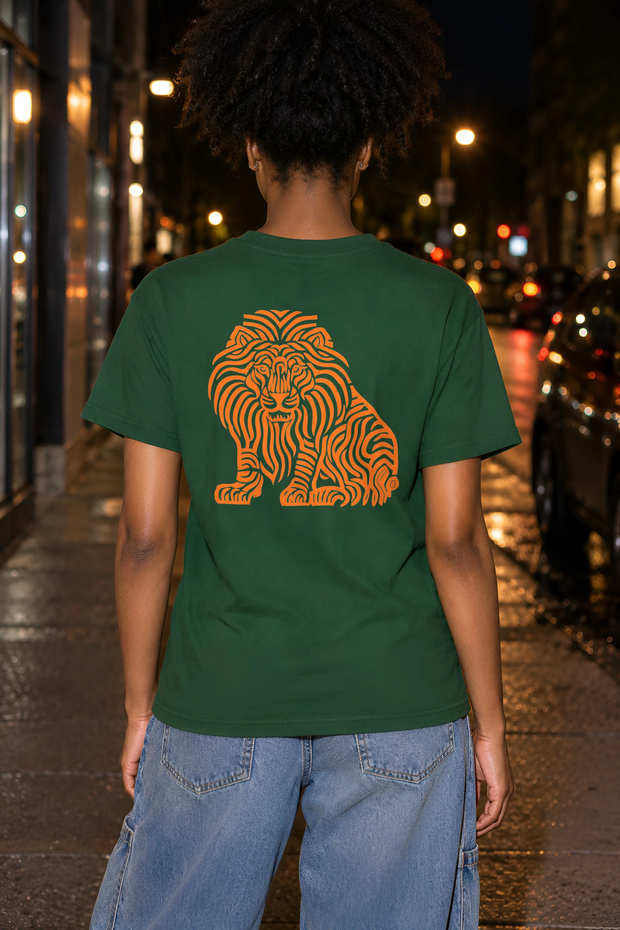 "Ornamental Roaring Lion" Heavyweight Unisex Crewneck T-shirt