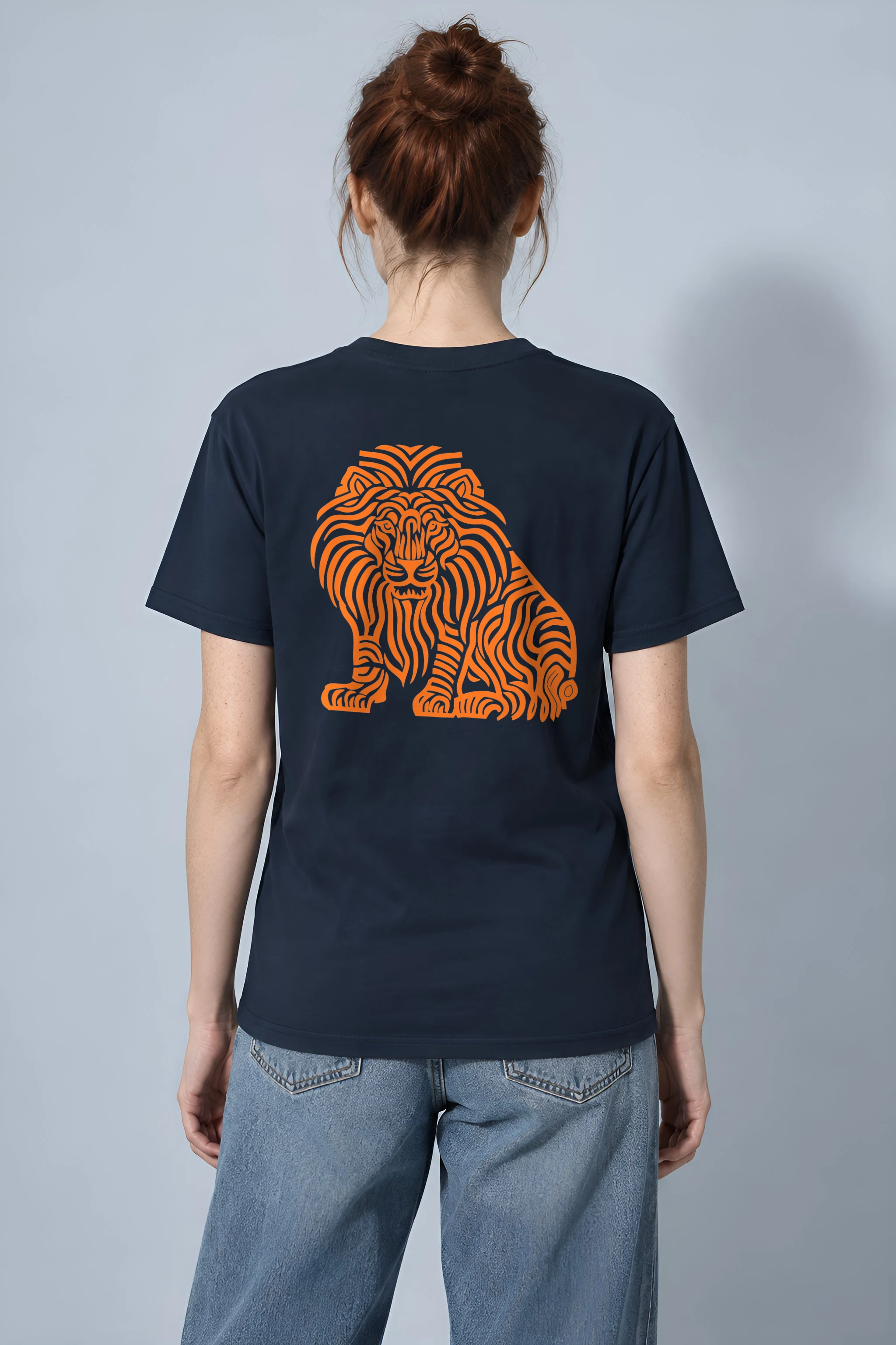 "Ornamental Roaring Lion" Heavyweight Unisex Crewneck T-shirt
