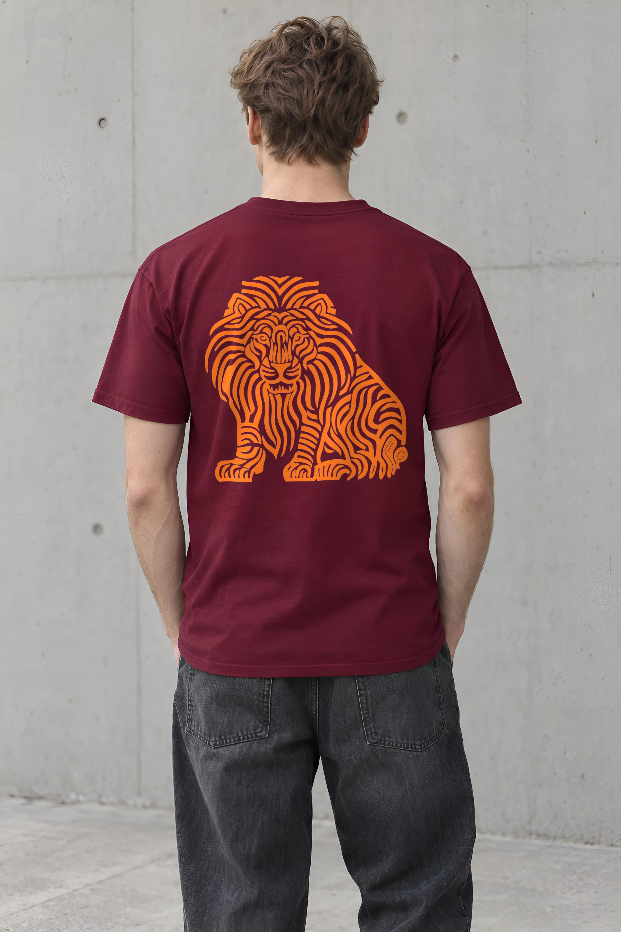 "Ornamental Roaring Lion" Heavyweight Unisex Crewneck T-shirt