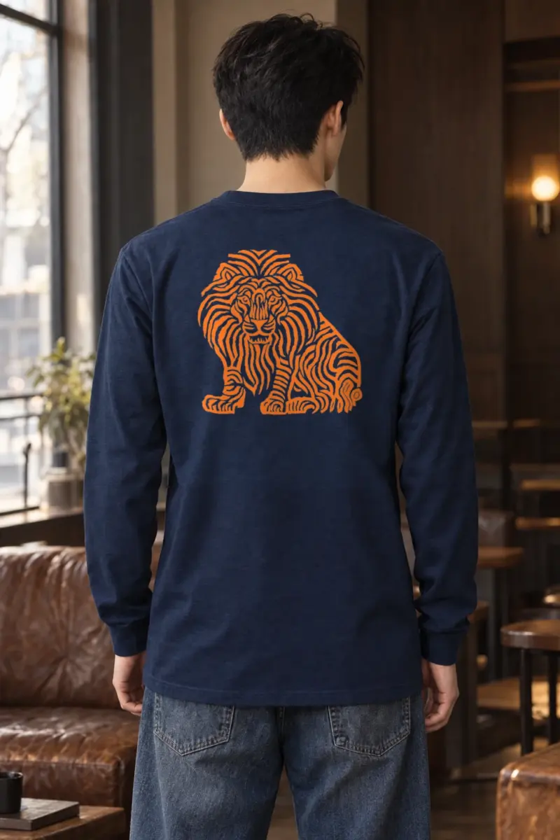 "Ornamental Roaring Lion" Unisex Longsleeve T-shirt