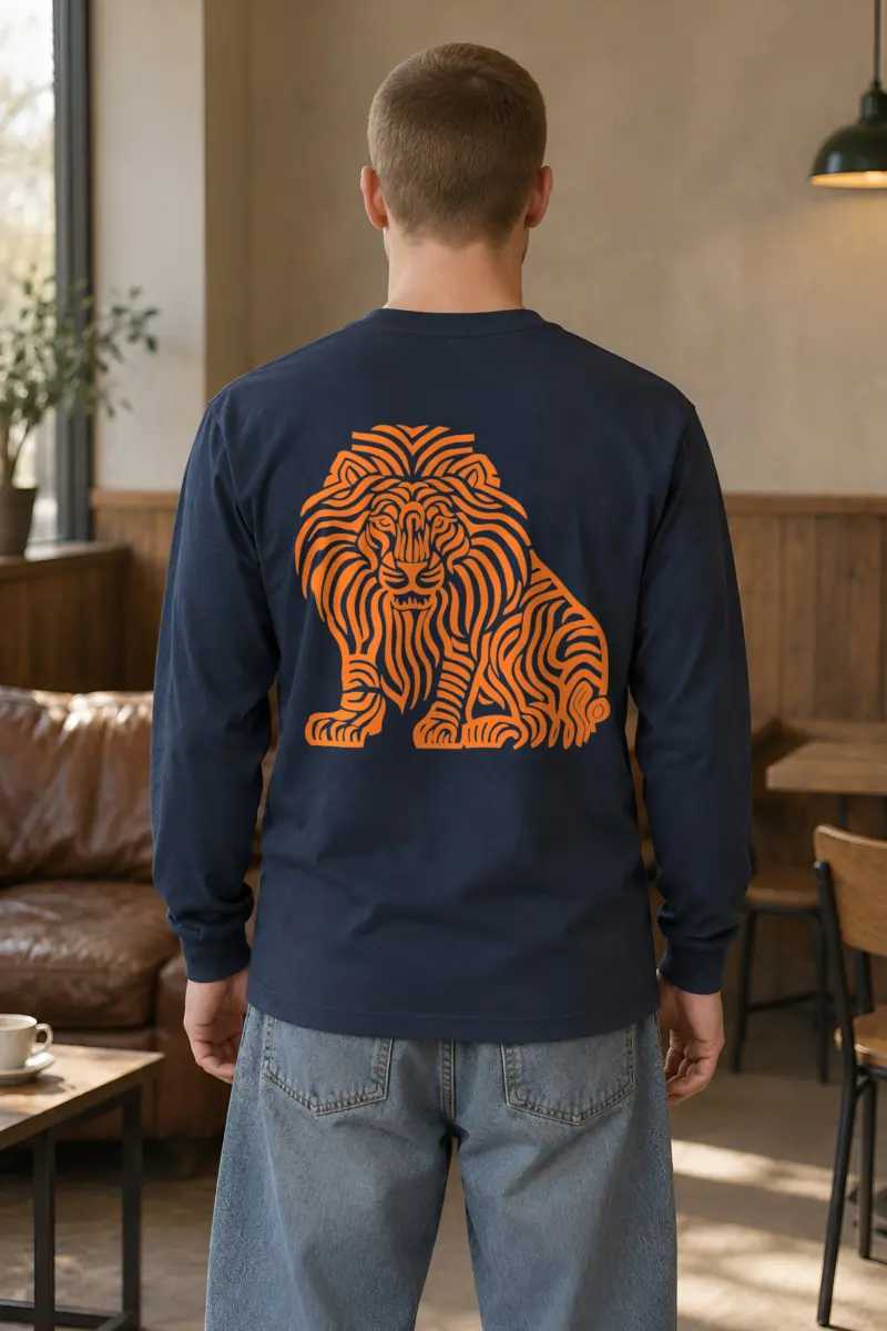 "Ornamental Roaring Lion" Unisex Longsleeve T-shirt