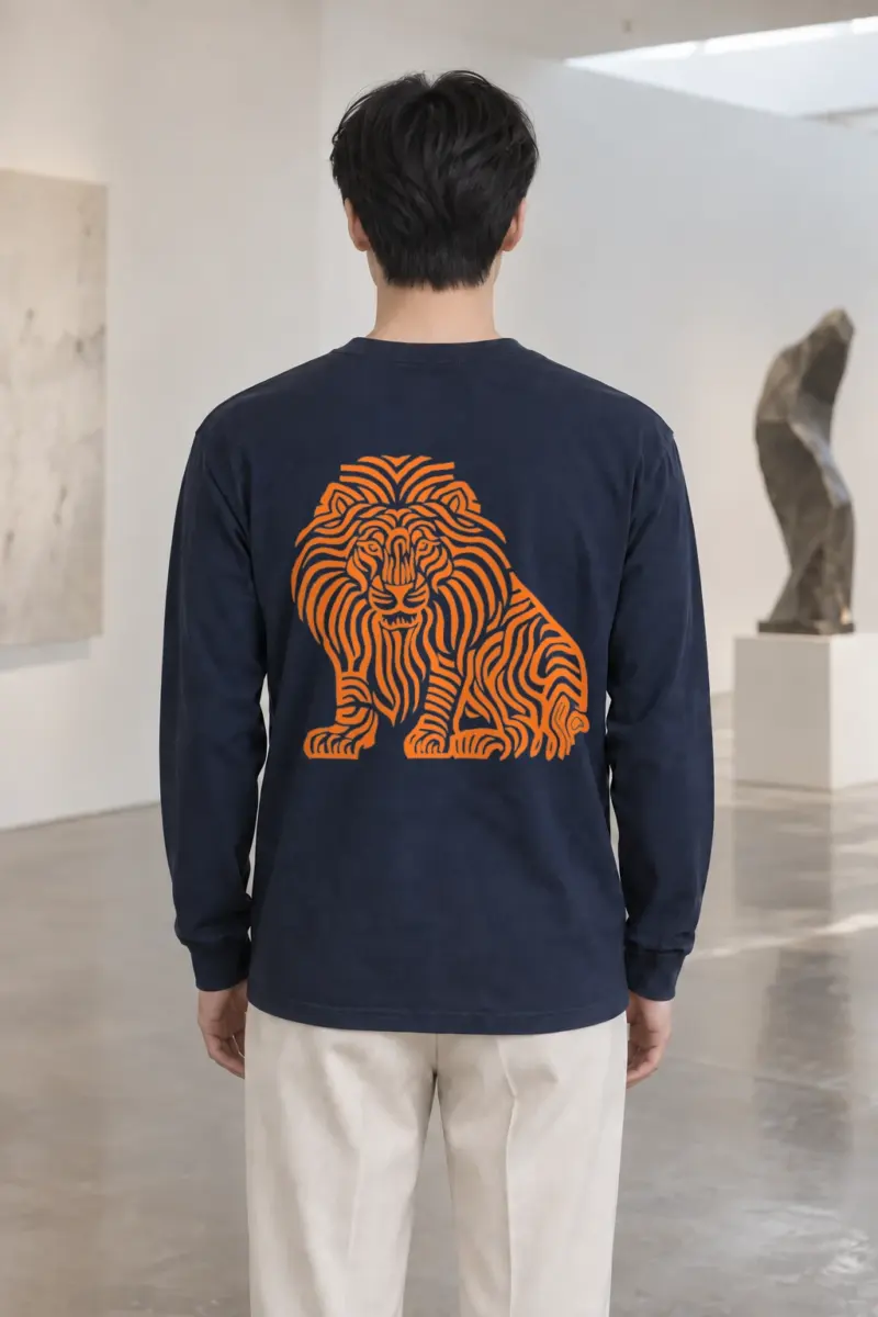 "Ornamental Roaring Lion" Unisex Longsleeve T-shirt | Gildan 2400