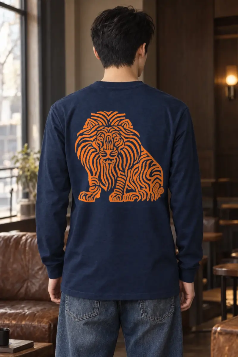 "Ornamental Roaring Lion" Unisex Longsleeve T-shirt