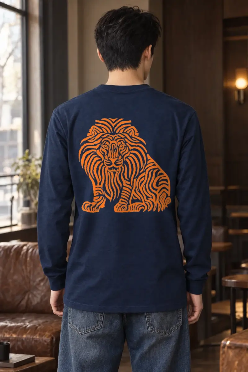 "Ornamental Roaring Lion" Unisex Longsleeve T-shirt