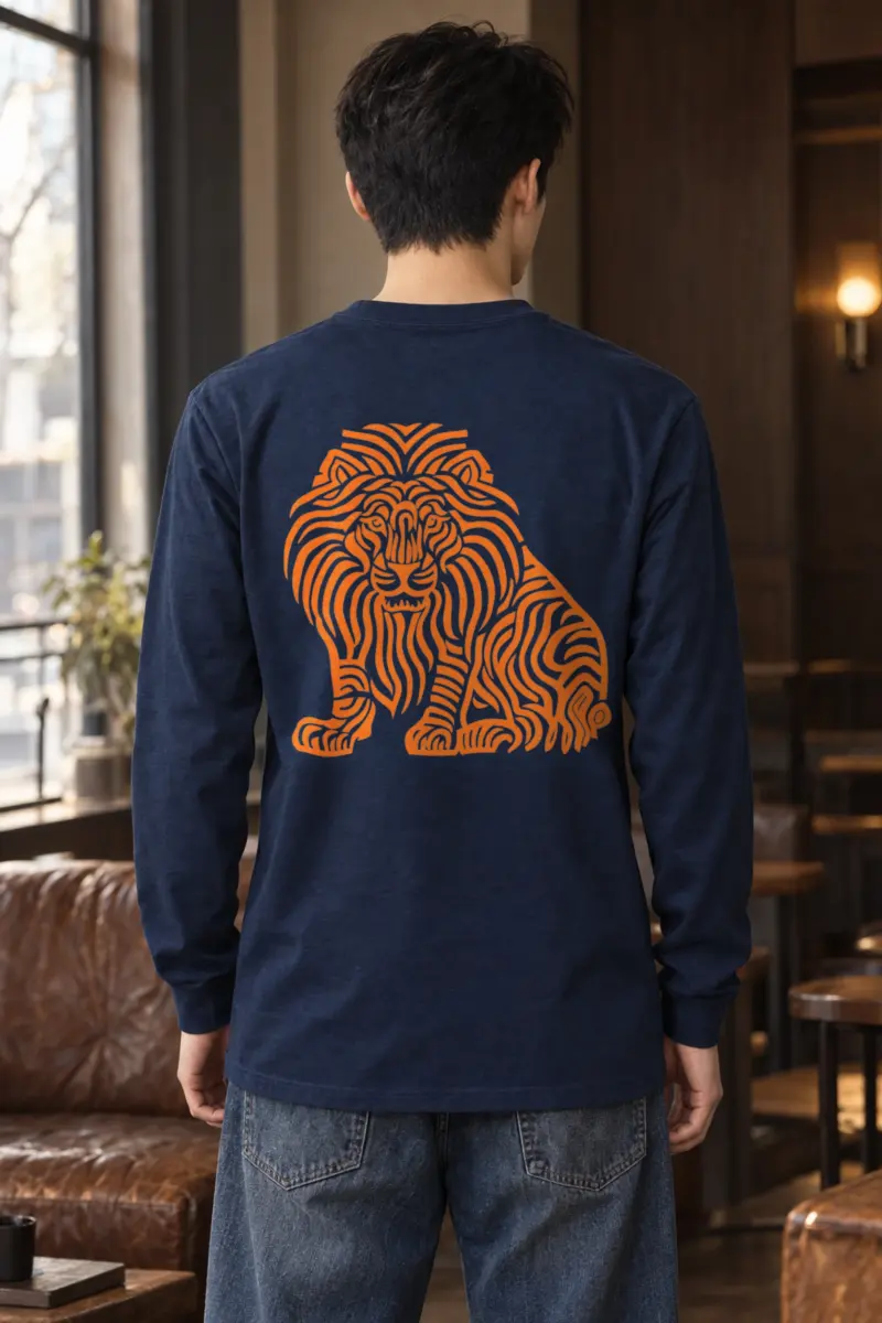 "Ornamental Roaring Lion" Unisex Longsleeve T-shirt