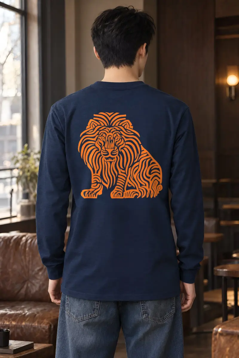 "Ornamental Roaring Lion" Unisex Longsleeve T-shirt