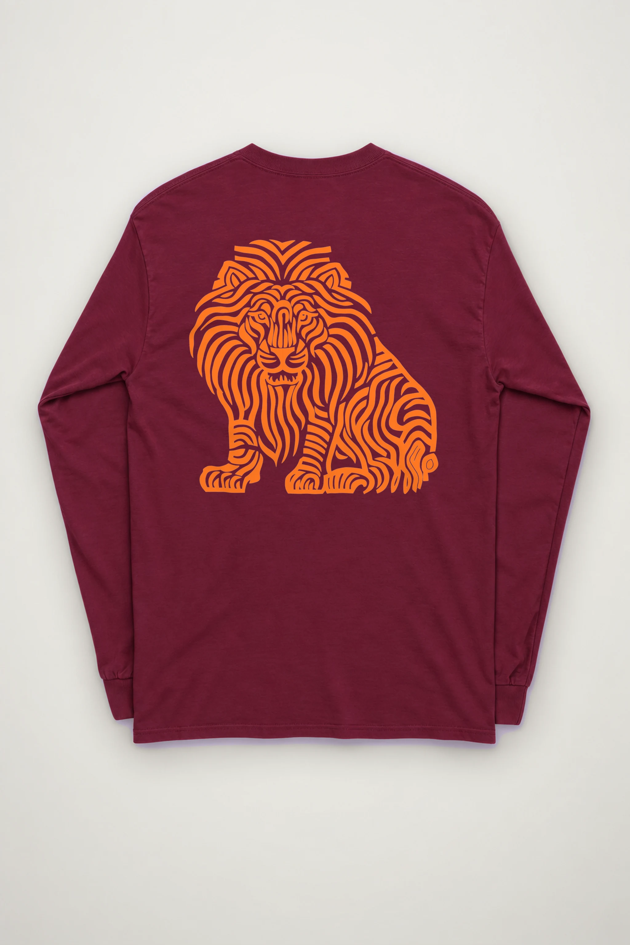 "Ornamental Roaring Lion" Unisex Longsleeve T-shirt