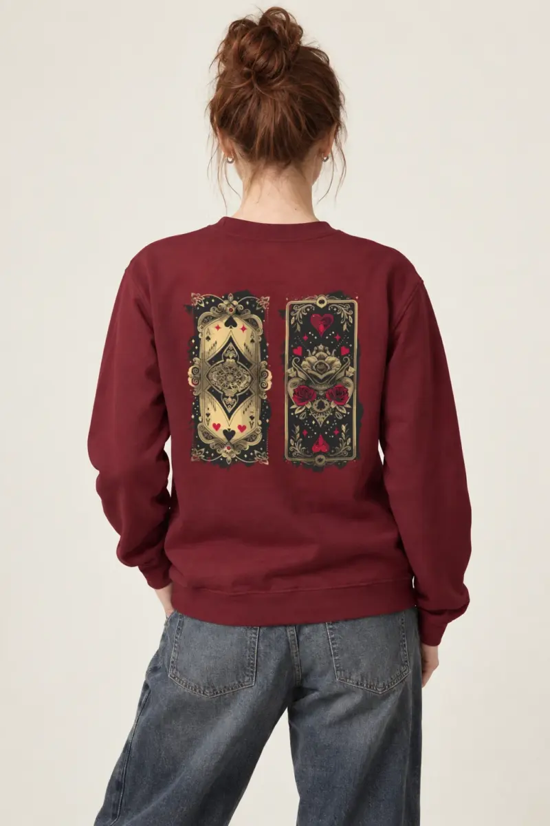 "Ornate Ace Panels" Heavy Blend Unisex Crewneck Sweatshirt