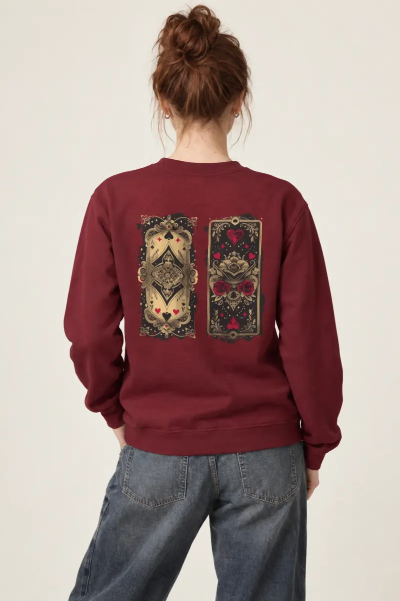 "Ornate Ace Panels" Heavy Blend Unisex Crewneck Sweatshirt