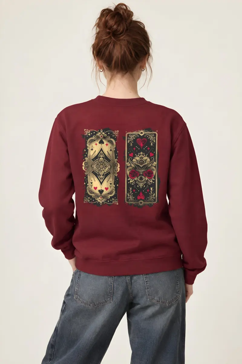 "Ornate Ace Panels" Heavy Blend Unisex Crewneck Sweatshirt