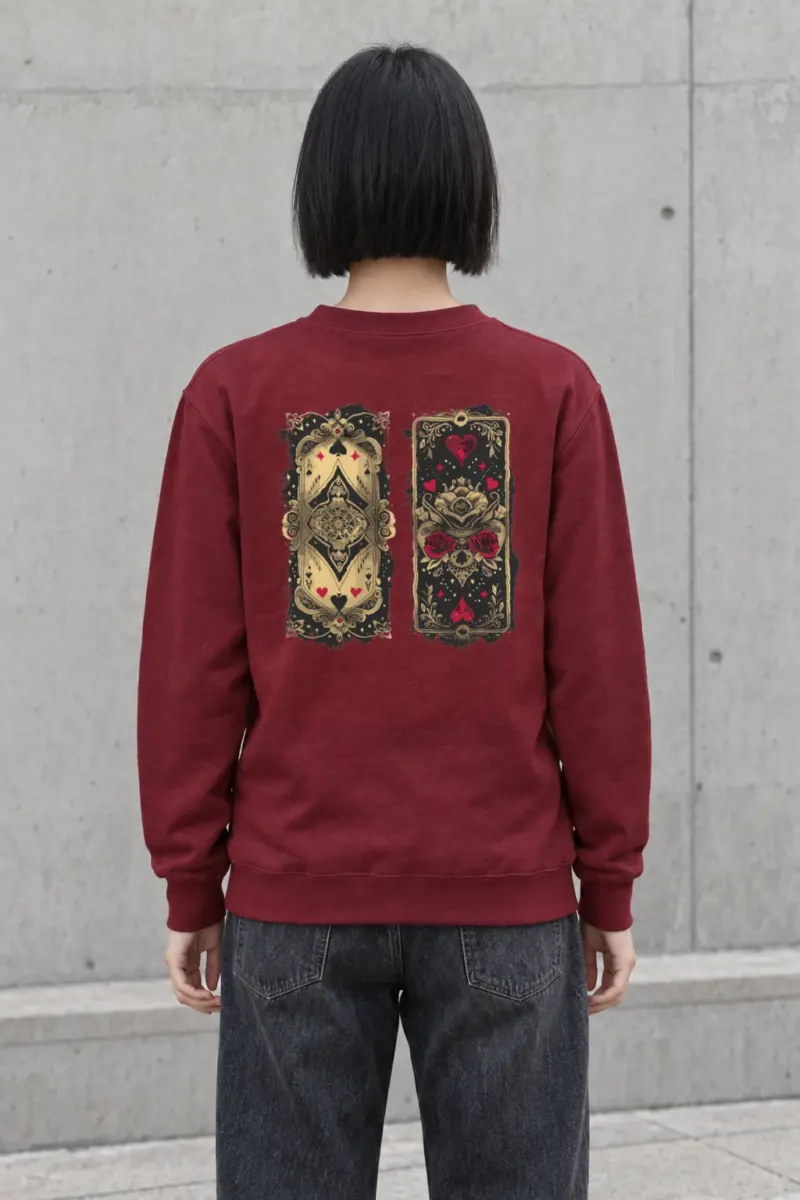 "Ornate Ace Panels" Heavy Blend Unisex Crewneck Sweatshirt