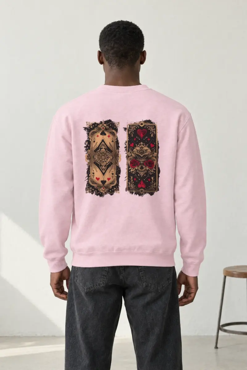 "Ornate Ace Panels" Heavy Blend Unisex Crewneck Sweatshirt | Gildan 18000