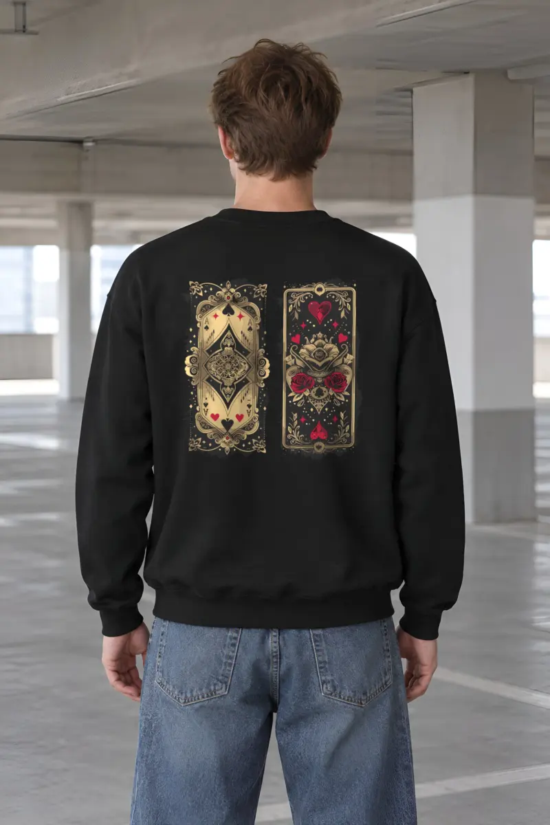 "Ornate Ace Panels" 1 Crewneck Sweatshirt
