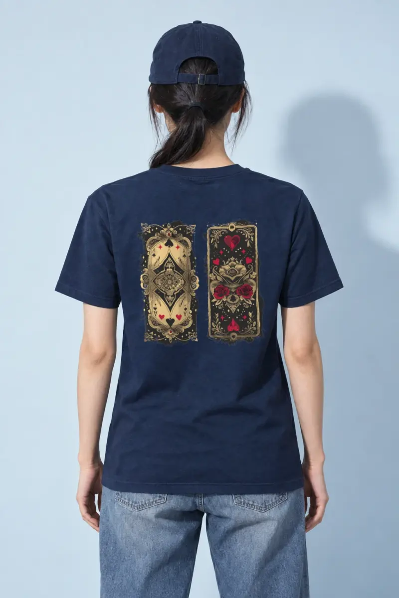 "Ornate Ace Panels" Heavyweight Unisex Crewneck T-shirt