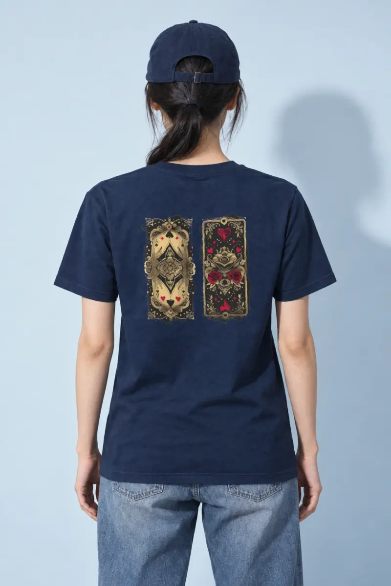 "Ornate Ace Panels" Heavyweight Unisex Crewneck T-shirt