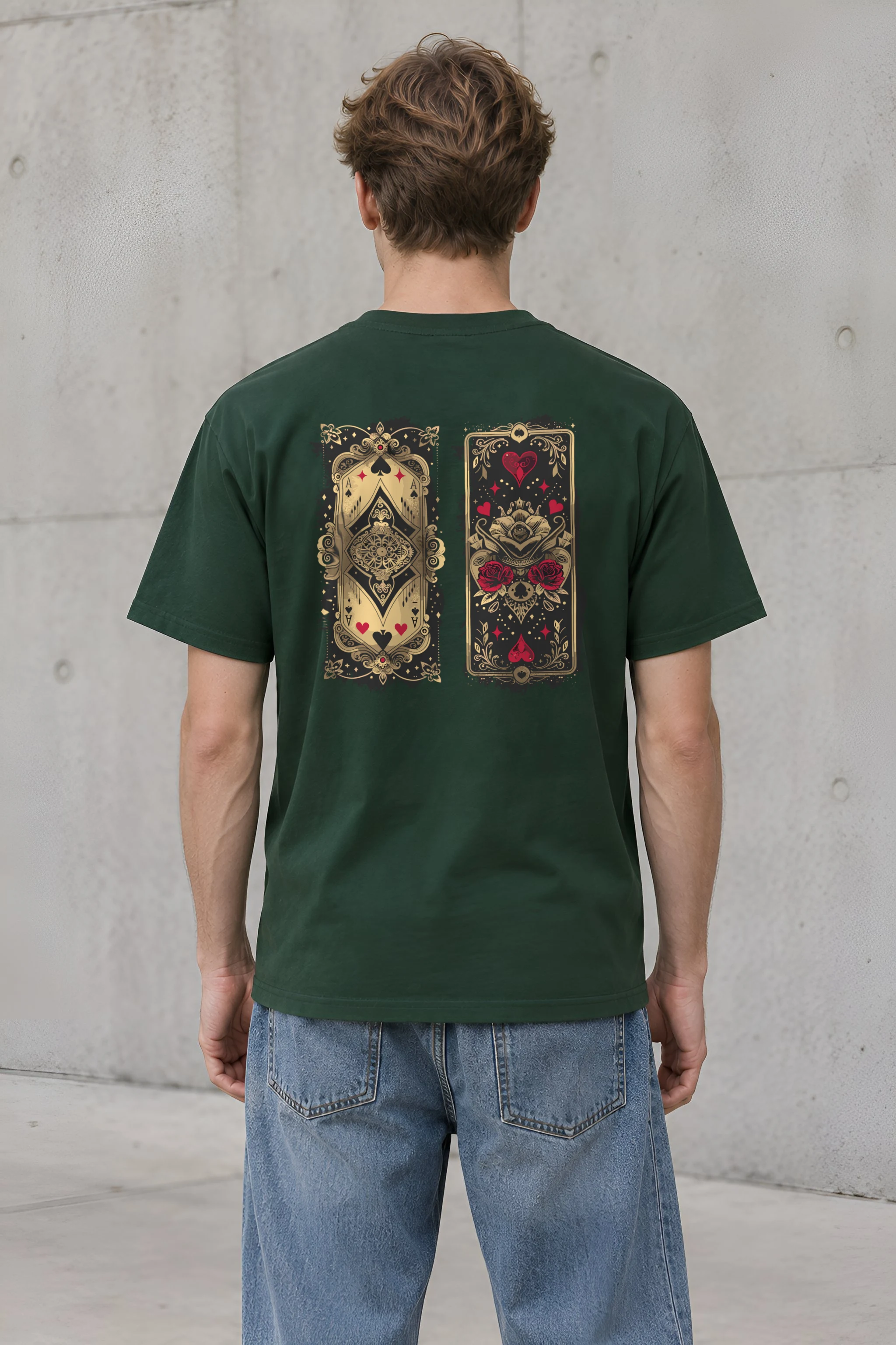 "Ornate Ace Panels" Heavyweight Unisex Crewneck T-shirt