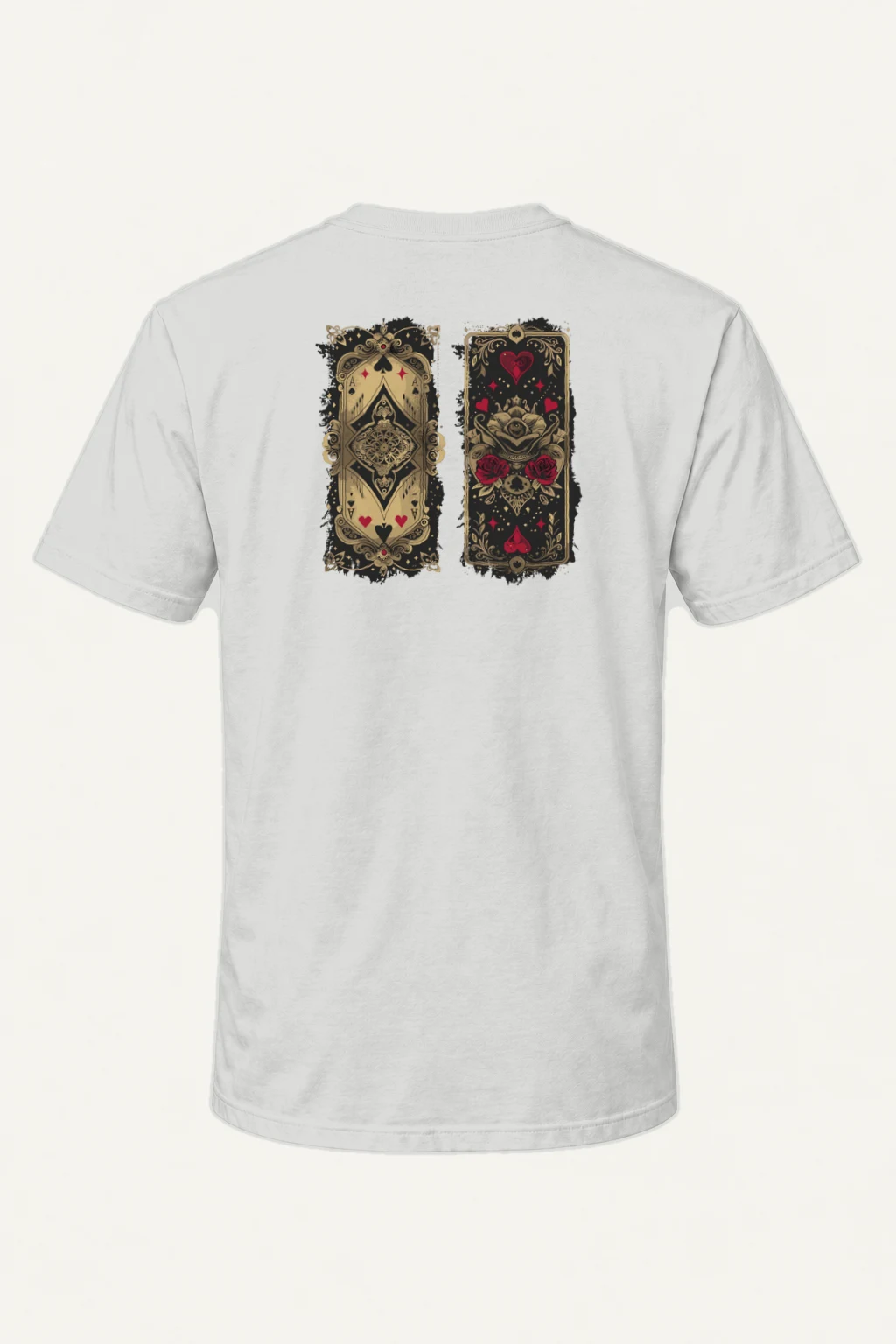 "Ornate Ace Panels" Heavyweight Unisex Crewneck T-shirt | Gildan 5000